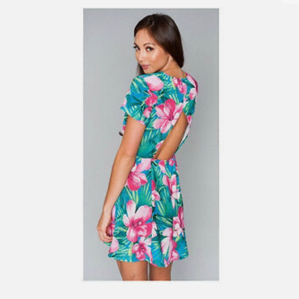 Like new! Show me Your MuMu Ibiza Mini Dress in Lady Luau Stretch